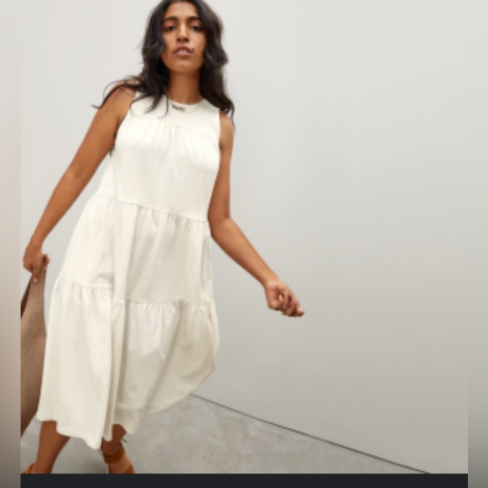 Everlane The Weekend Tiered dress in canvas